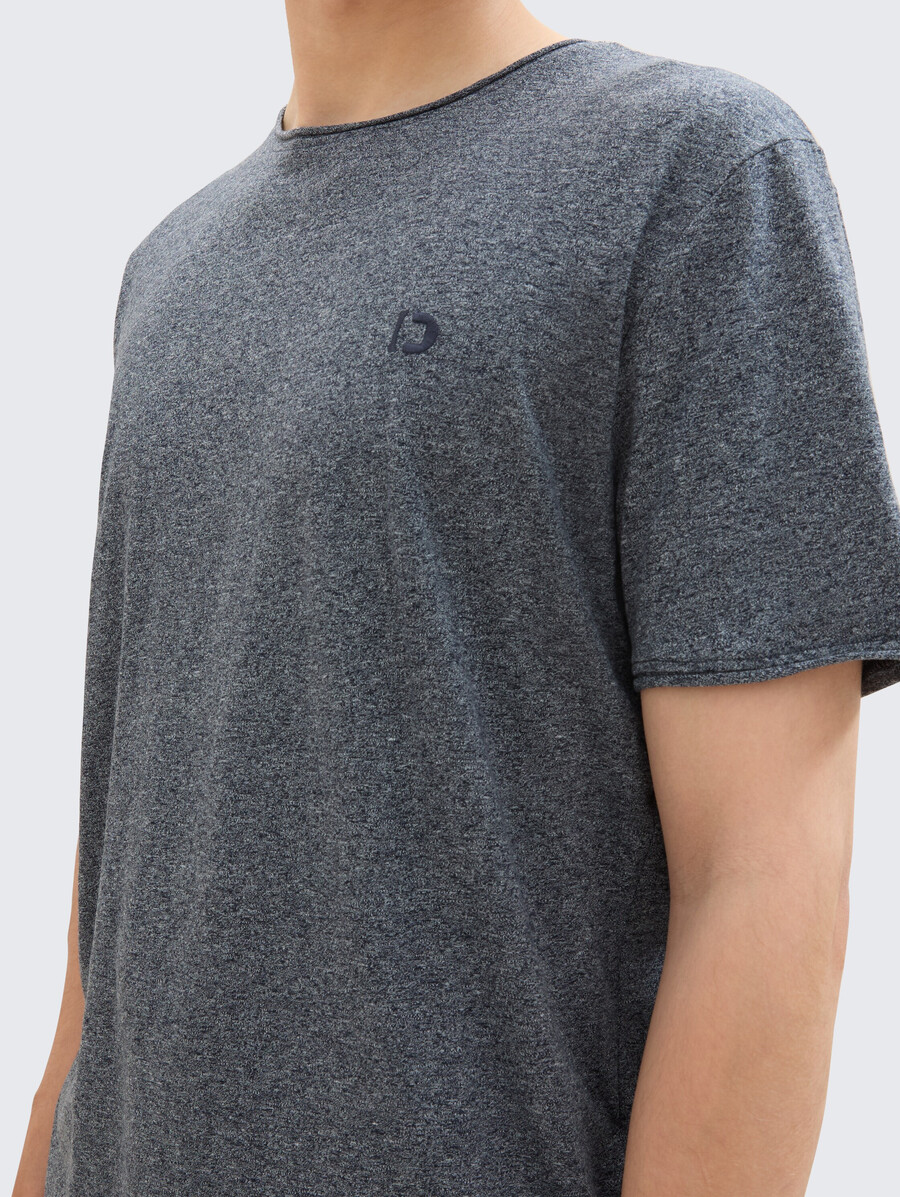 t-shirt im melange-look