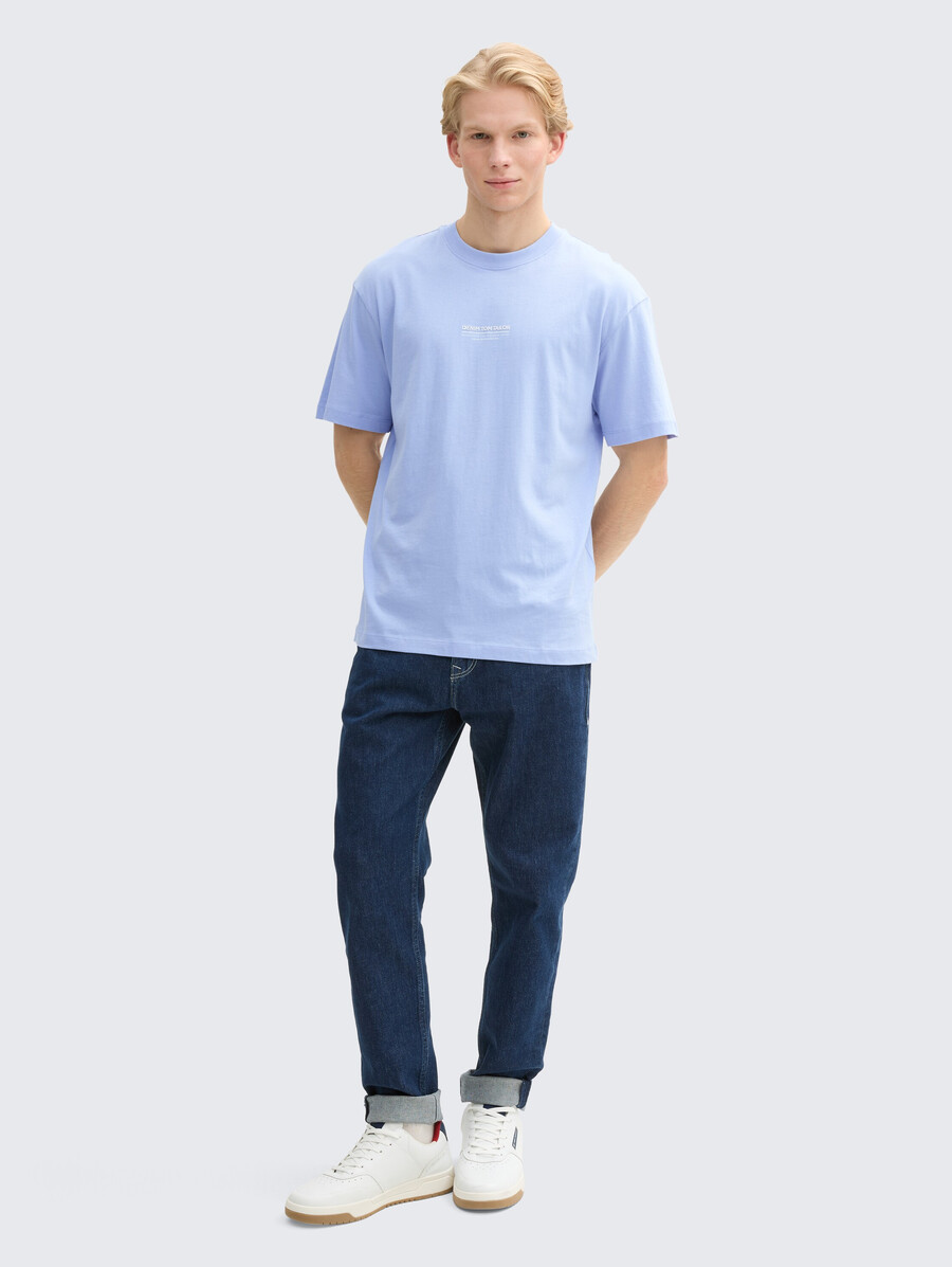baumwoll-t-shirt mit lockerer passform