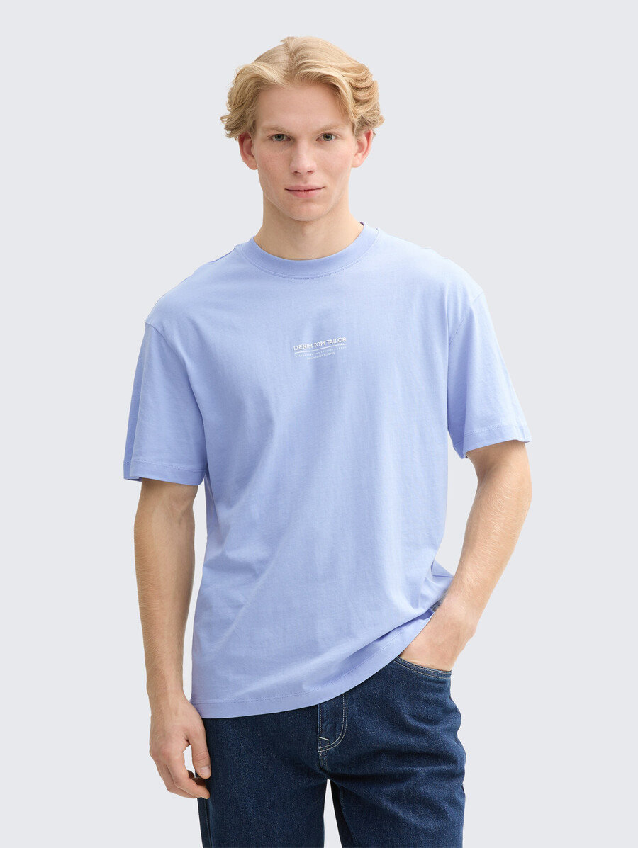 baumwoll-t-shirt mit lockerer passform
