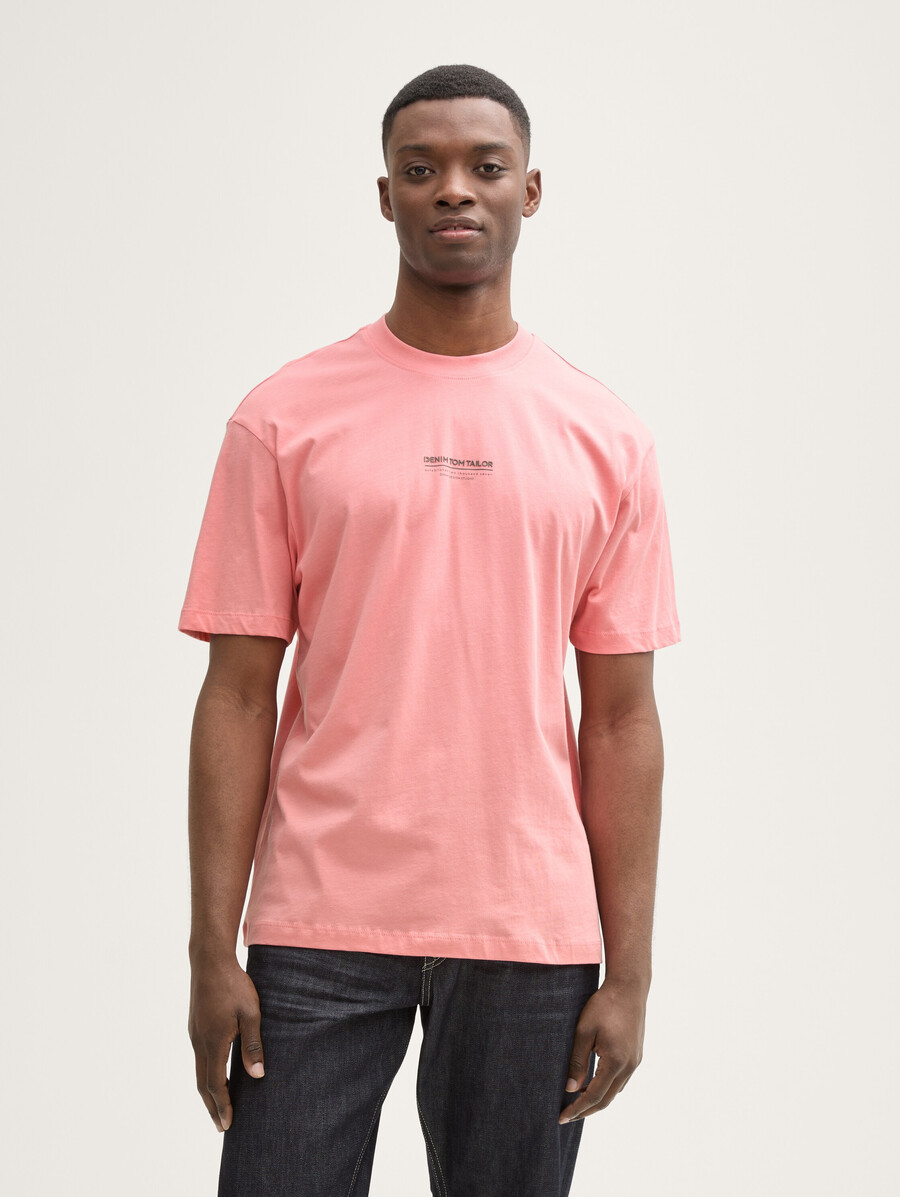 baumwoll-t-shirt mit lockerer passform