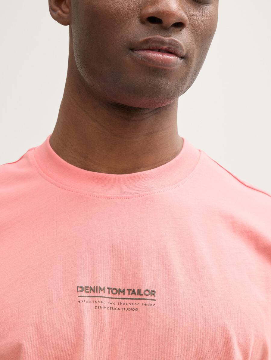 baumwoll-t-shirt mit lockerer passform