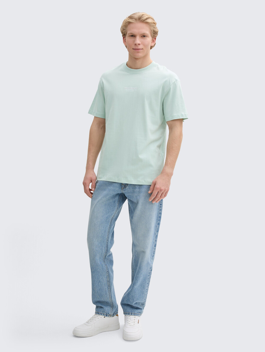 baumwoll-t-shirt mit lockerer passform