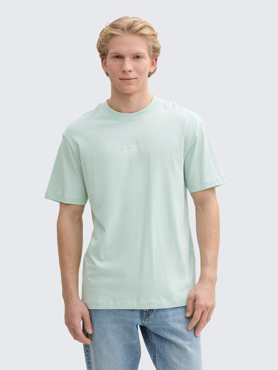 baumwoll-t-shirt mit lockerer passform