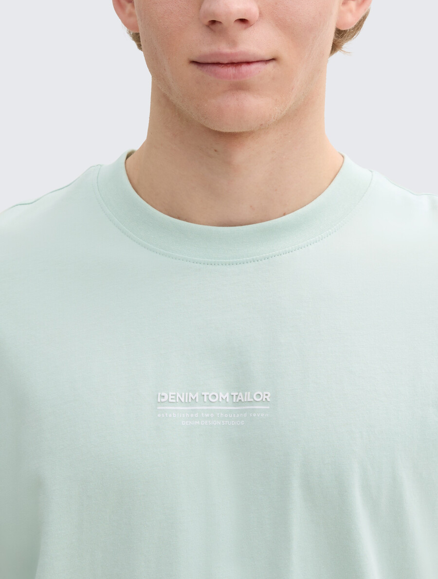 baumwoll-t-shirt mit lockerer passform