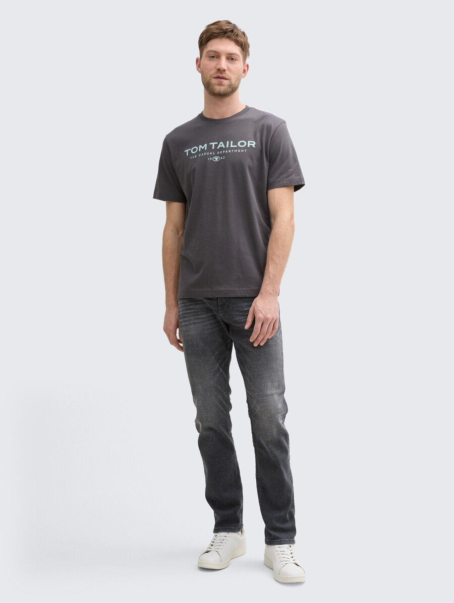 baumwoll-t-shirt mit logodruck
