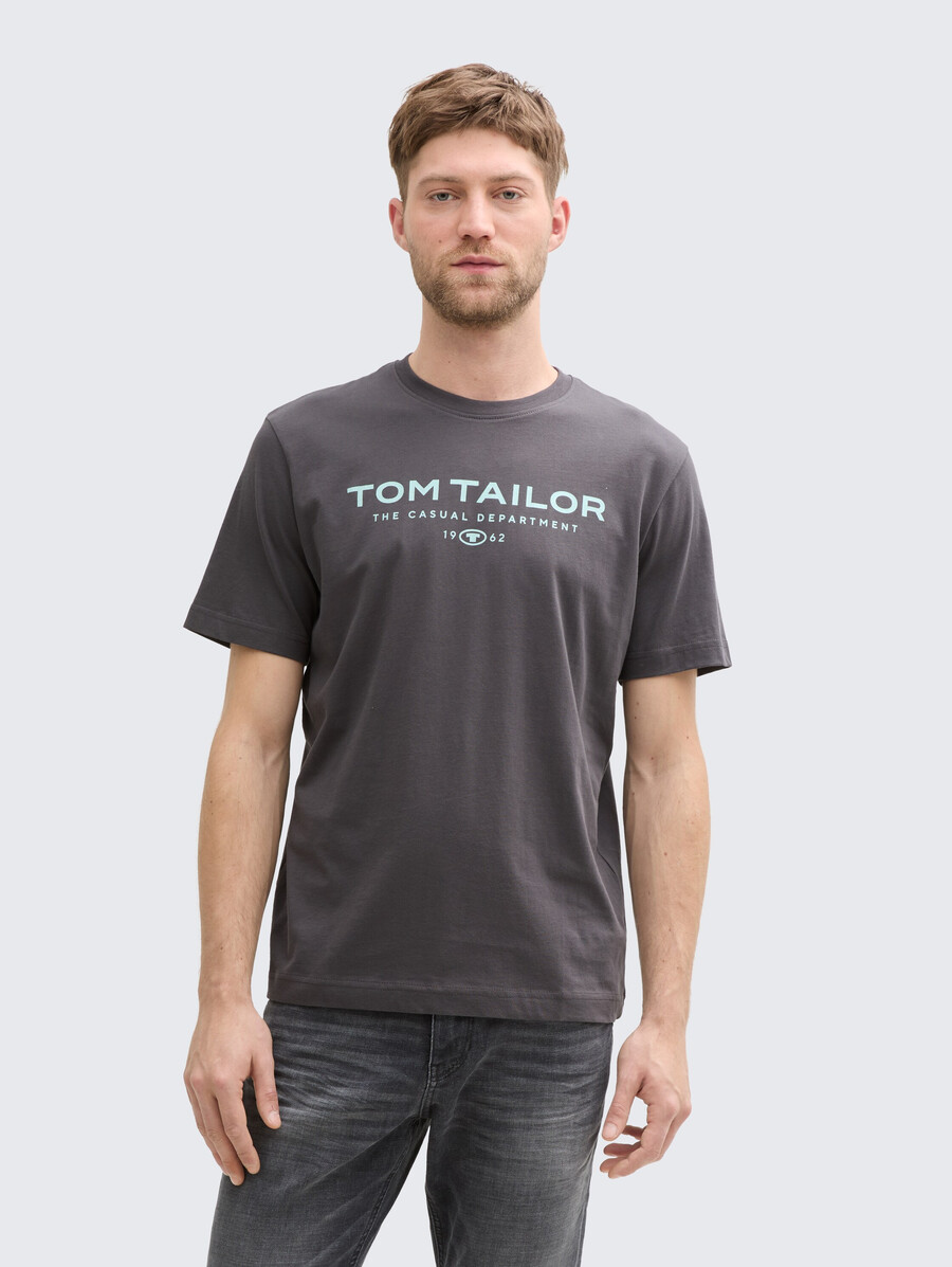 baumwoll-t-shirt mit logodruck