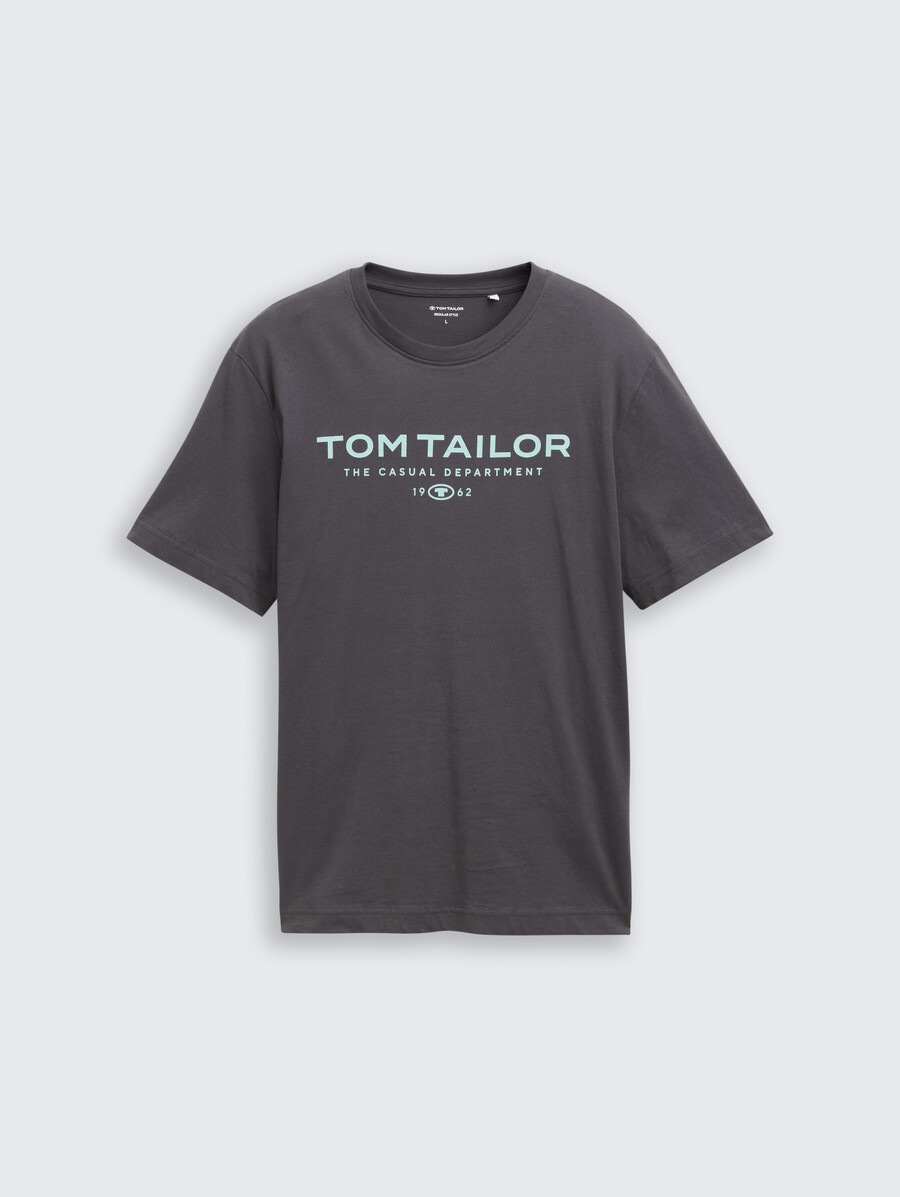 baumwoll-t-shirt mit logodruck