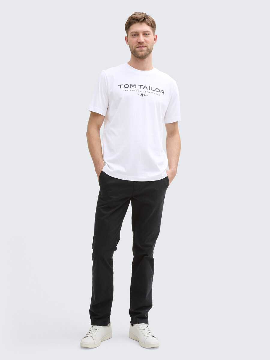 baumwoll-t-shirt mit logodruck