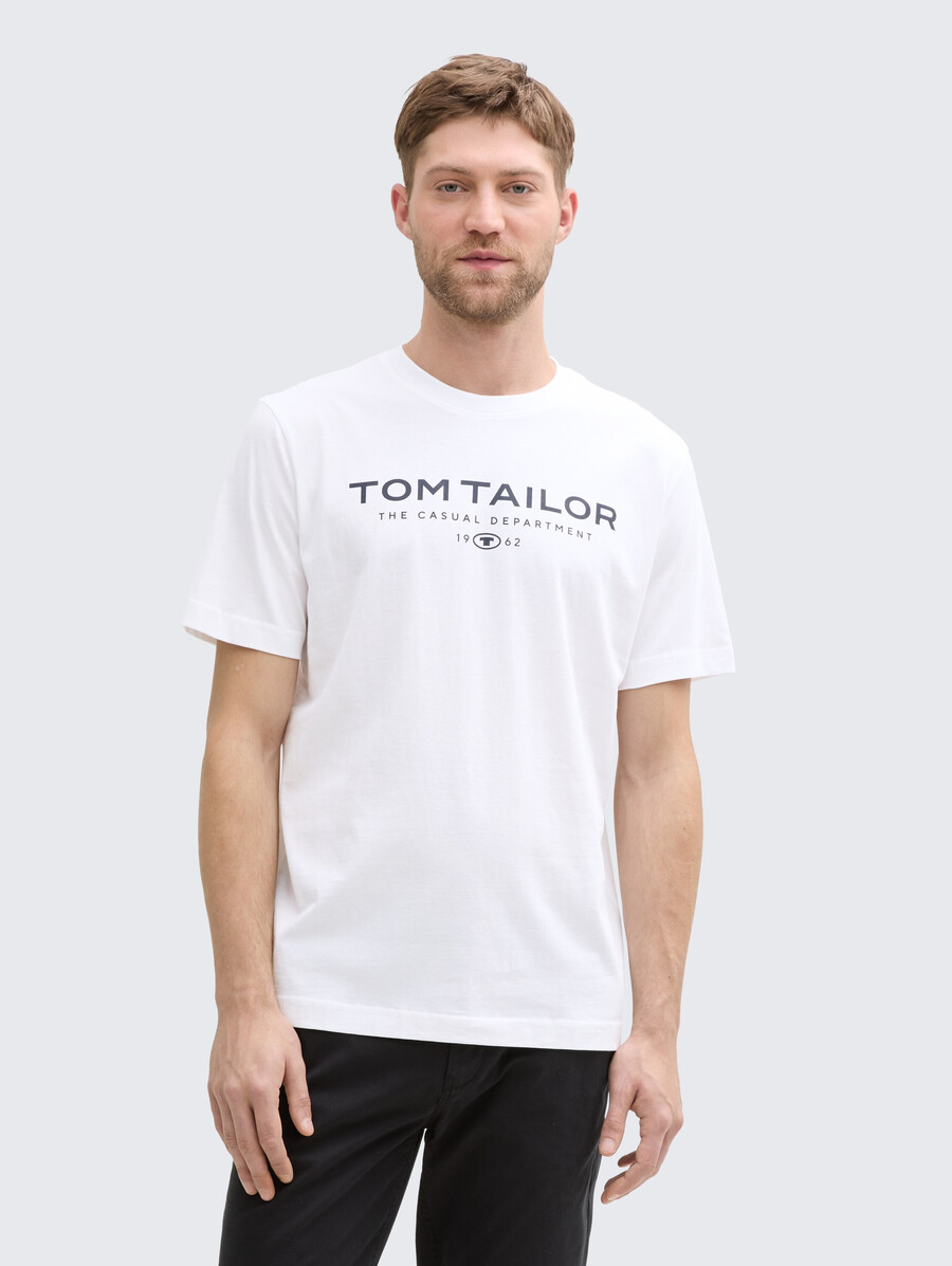 baumwoll-t-shirt mit logodruck