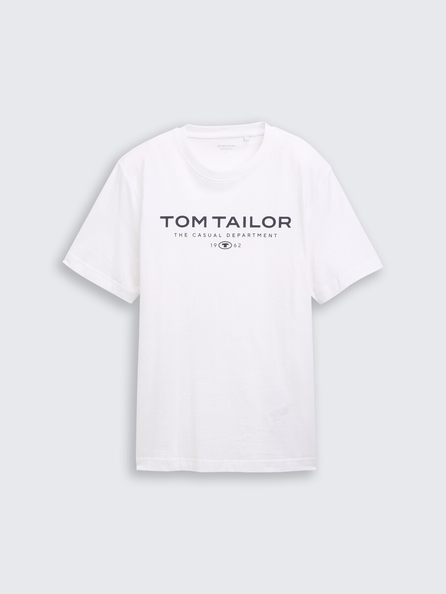 baumwoll-t-shirt mit logodruck
