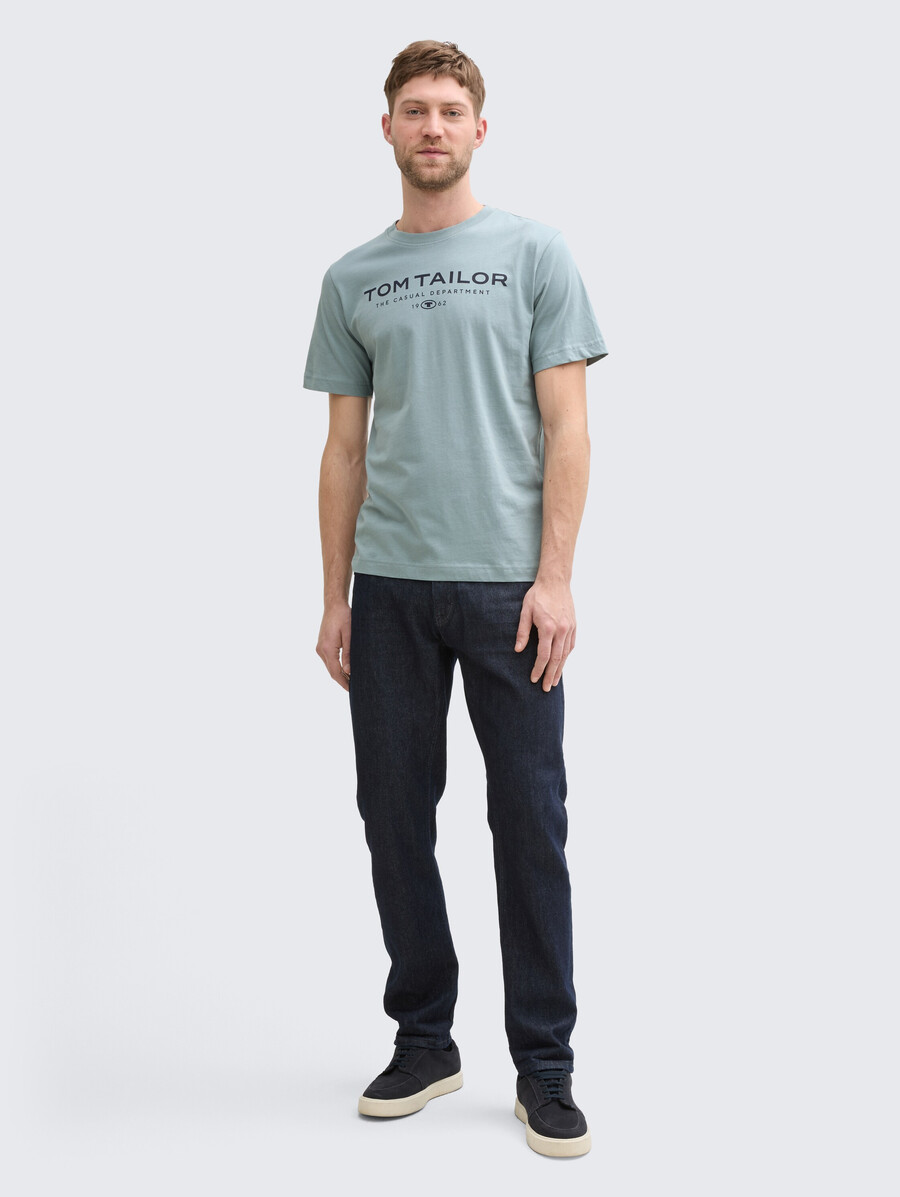 baumwoll-t-shirt mit logodruck