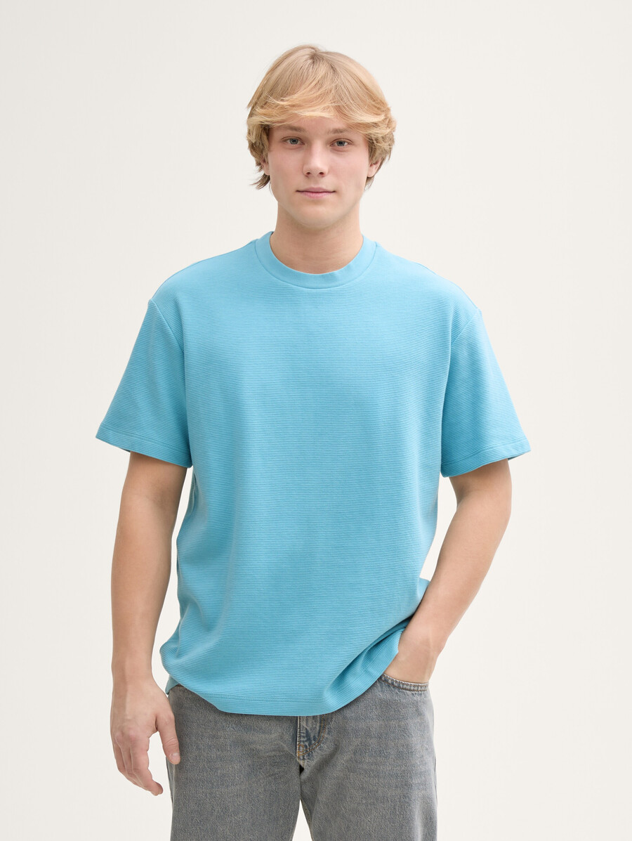 baumwoll-t-shirt mit lockerer passform