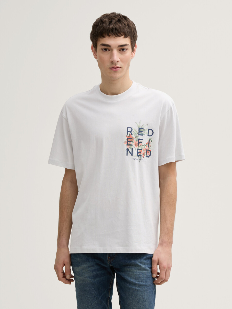 lässiges t-shirt mit rückendruck