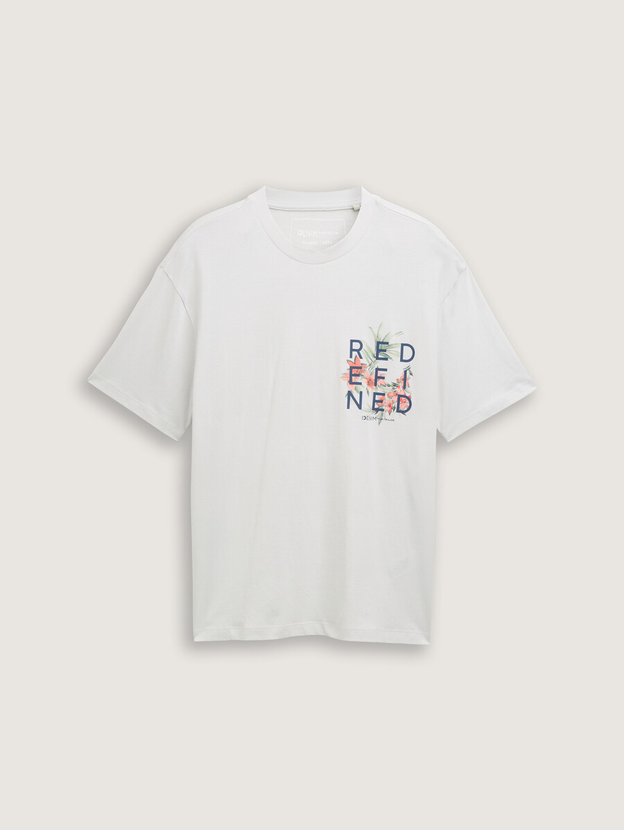 lässiges t-shirt mit rückendruck