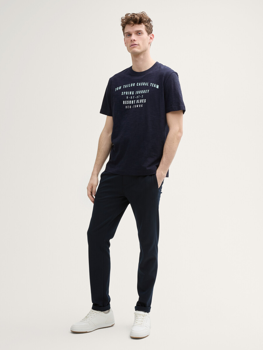 baumwoll-t-shirt mit aufdruck