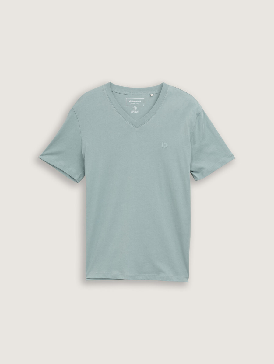 einfaches t-shirt mit v-ausschnitt