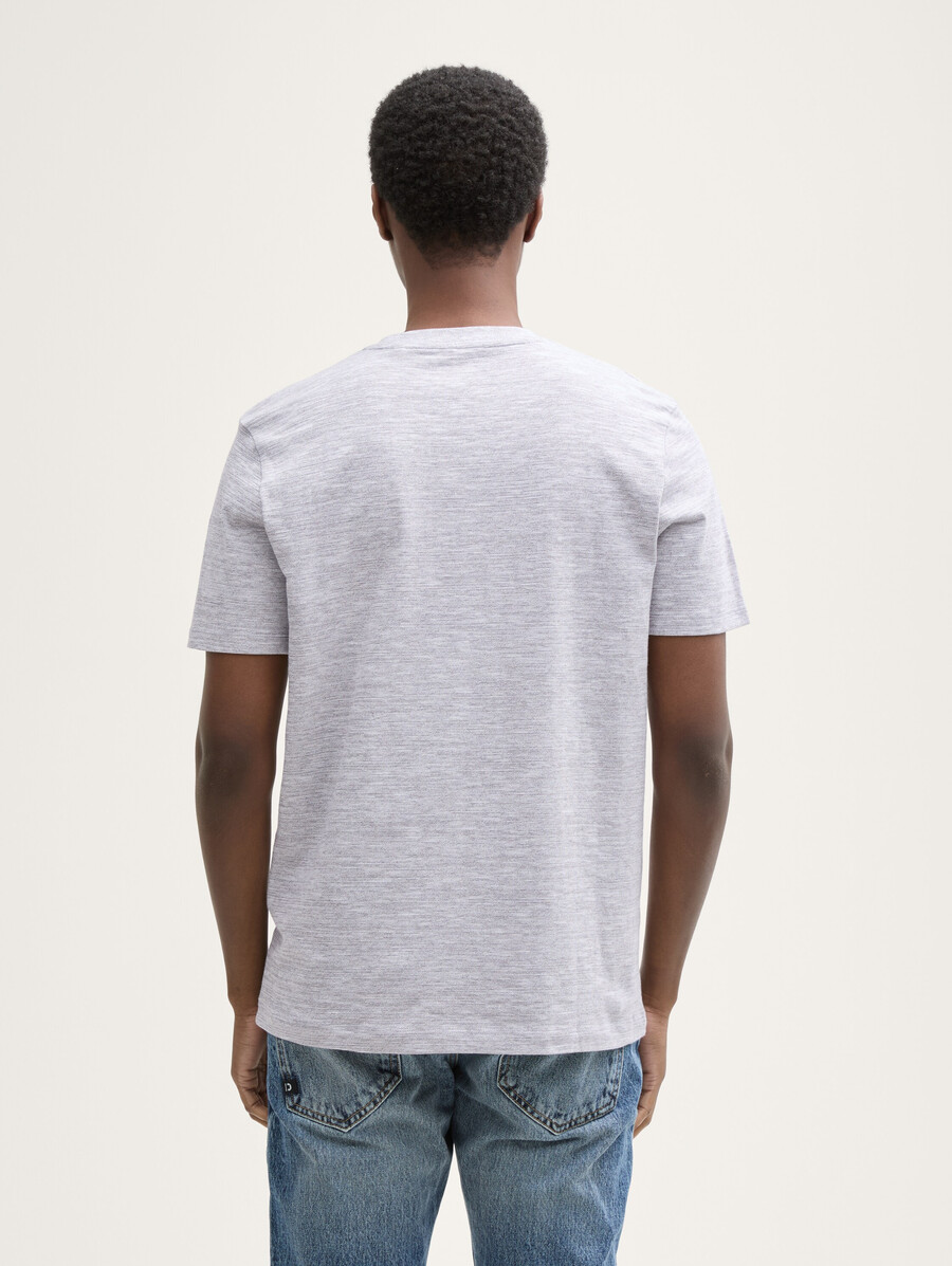 basic-t-shirt im melange-look