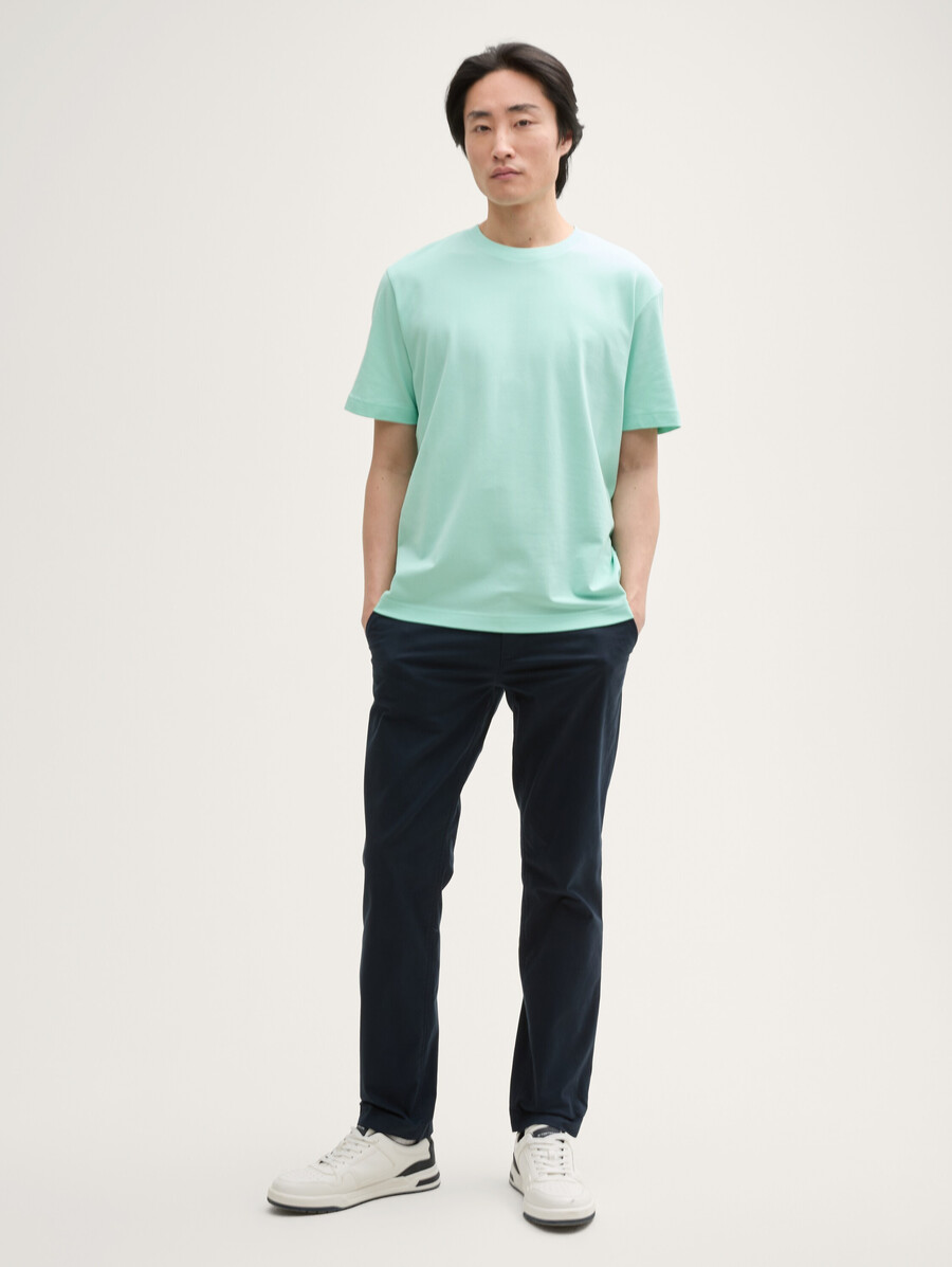 t-shirt mit piqué-struktur