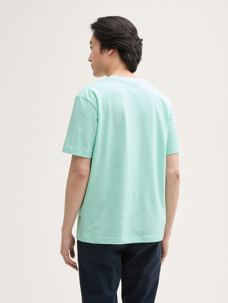 t-shirt mit piqué-struktur