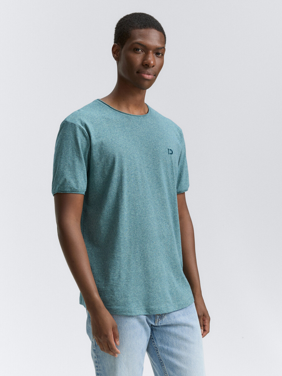 t-shirt im melange-look
