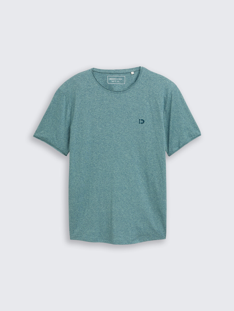 t-shirt im melange-look