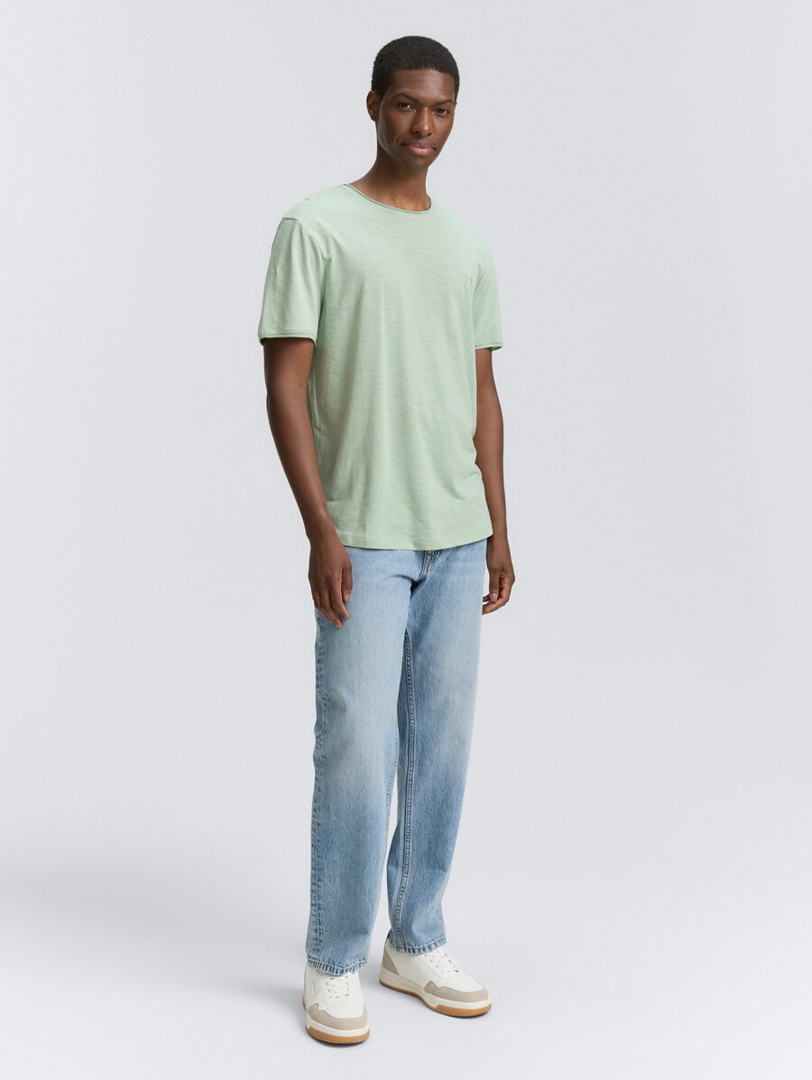 t-shirt im melange-look