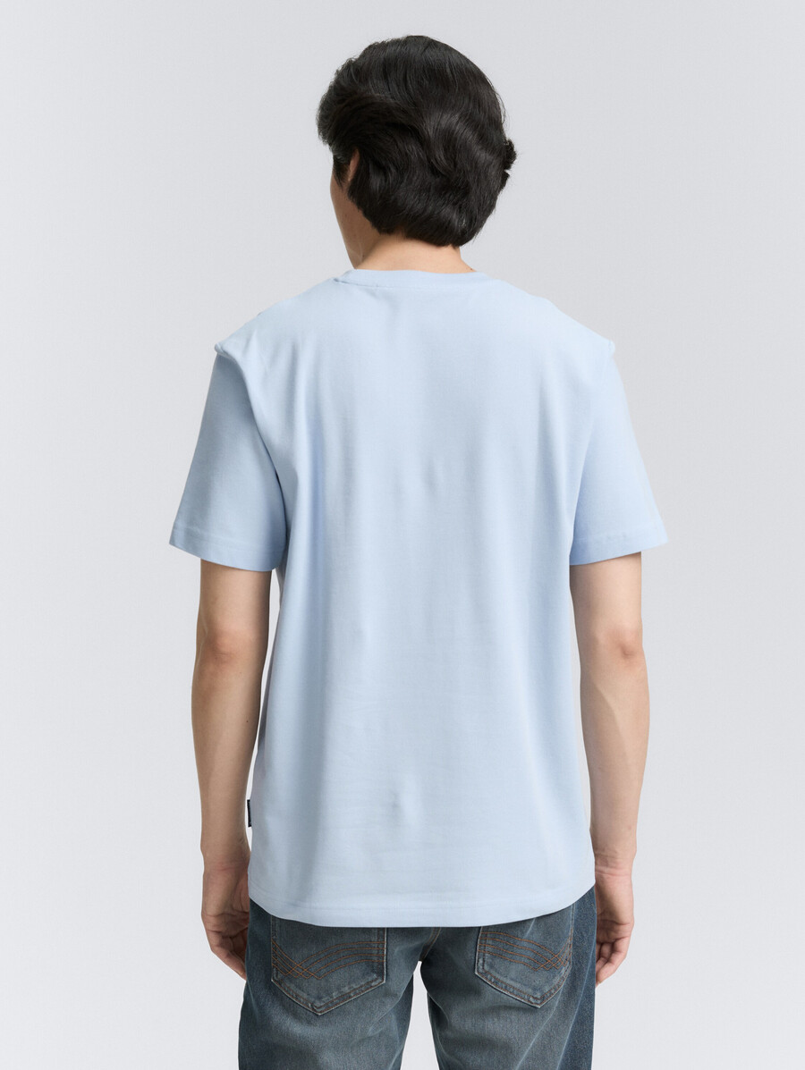 t-shirt mit piqué-struktur