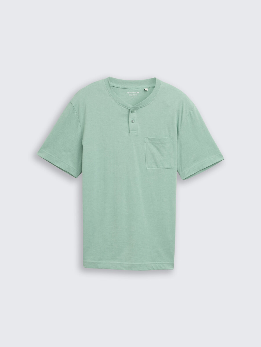 henley-t-shirt mit brusttasche