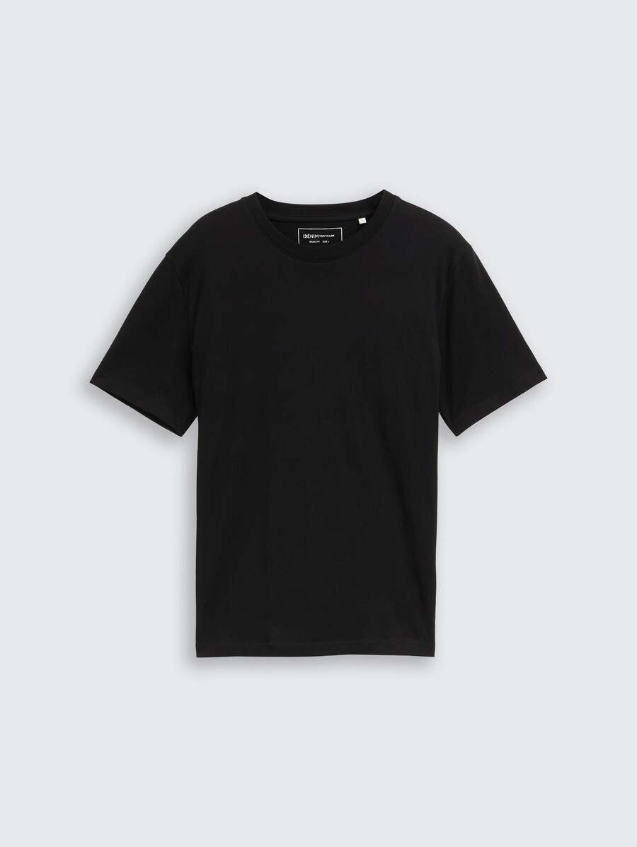 basic-t-shirt in einfarbigen farben