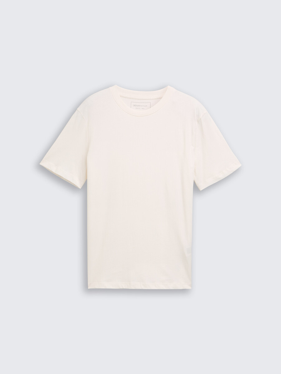 basic-t-shirt in einfarbigen farben