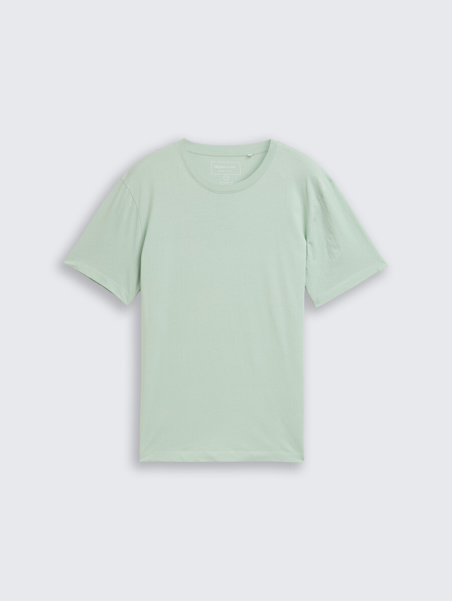 basic-t-shirt in einfarbigen farben