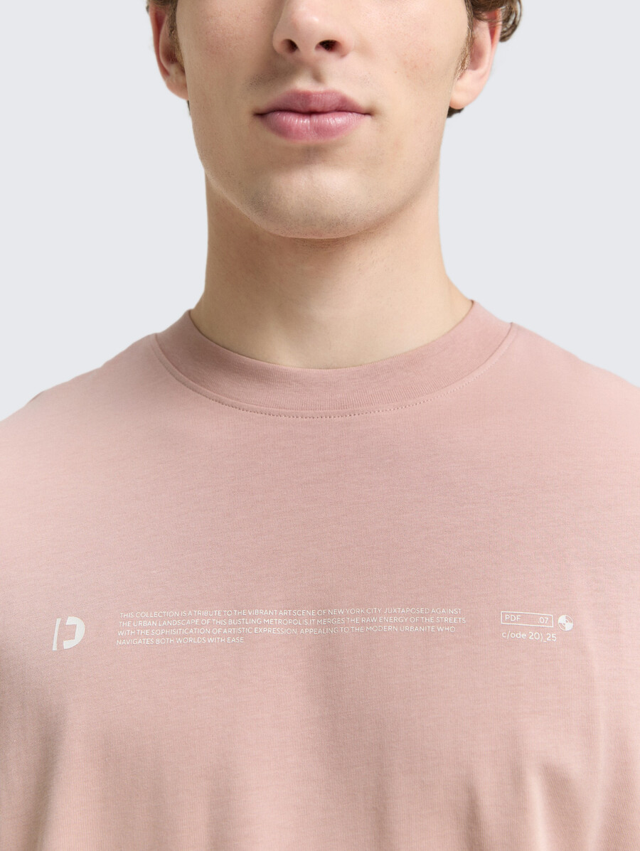 schweres jersey-t-shirt mit aufdruck
