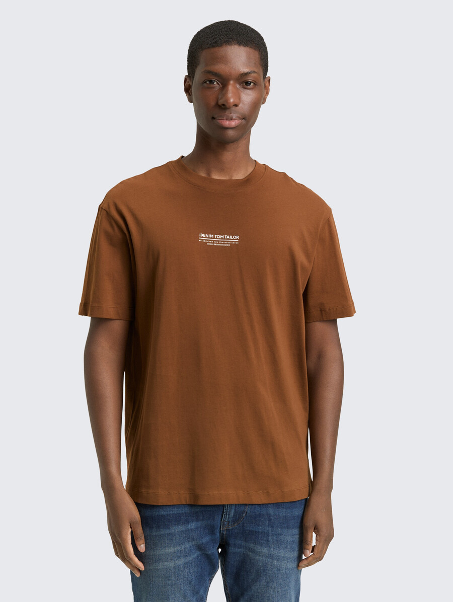 baumwoll-t-shirt mit lockerer passform