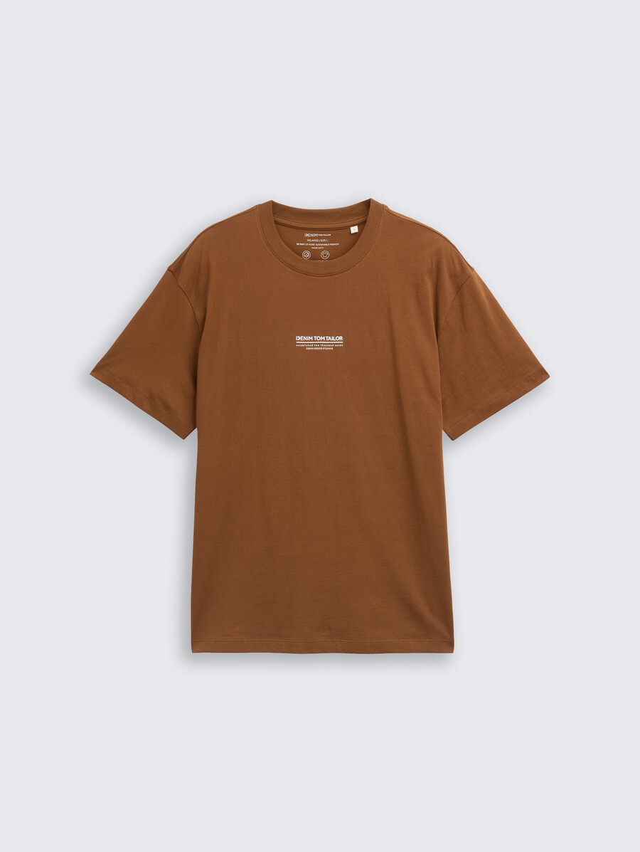 baumwoll-t-shirt mit lockerer passform