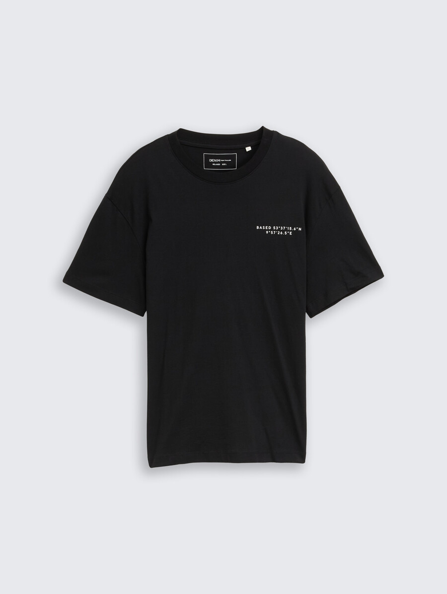 lässiges t-shirt mit aufdruck