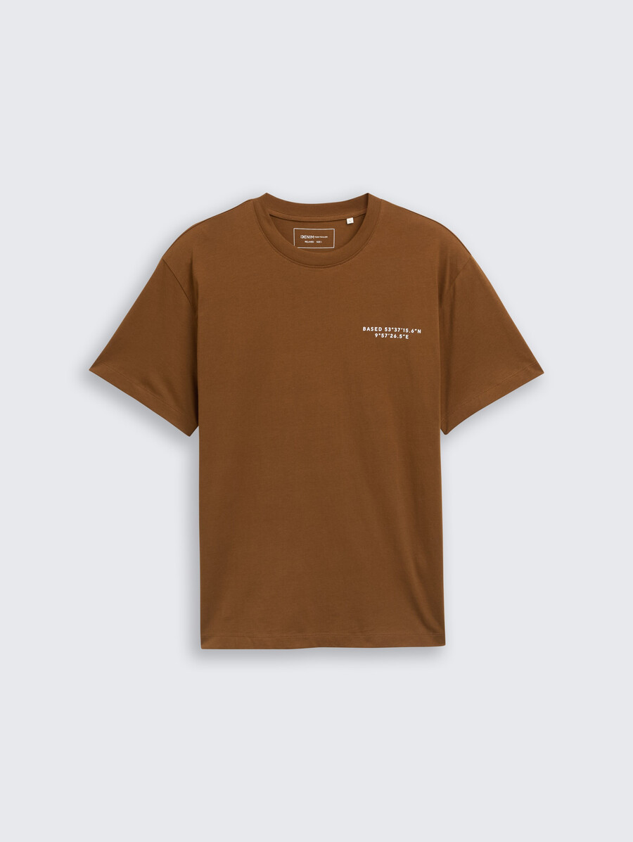 lässiges t-shirt mit aufdruck