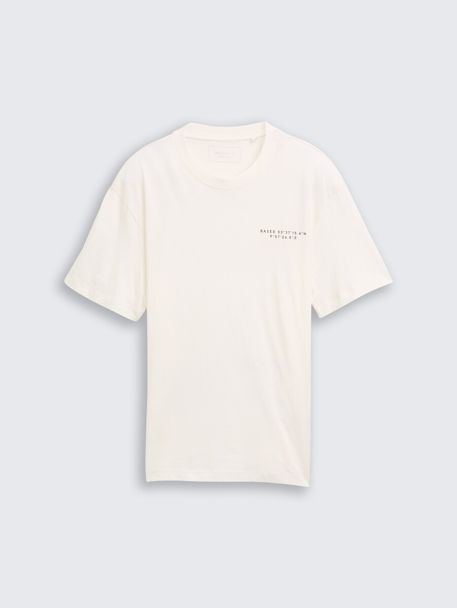 lässiges t-shirt mit aufdruck