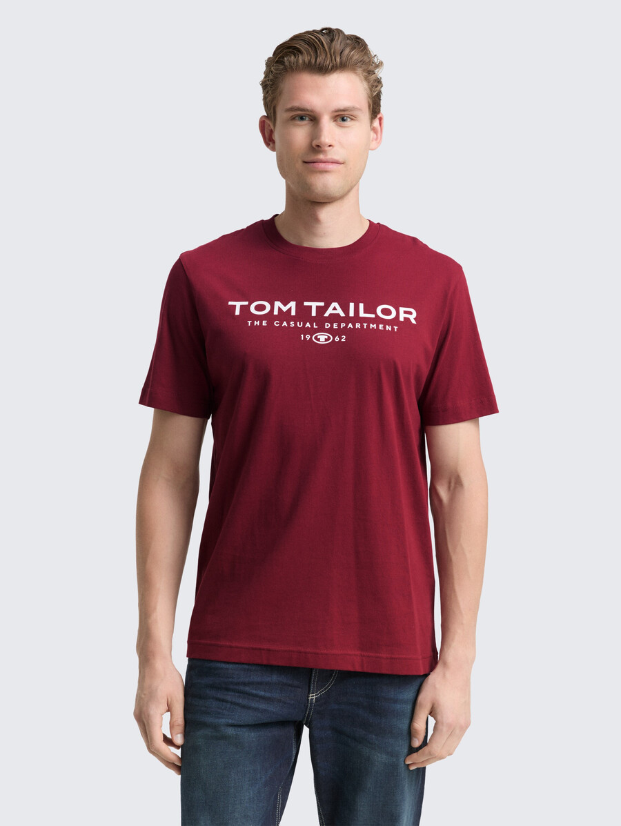 baumwoll-t-shirt mit logodruck
