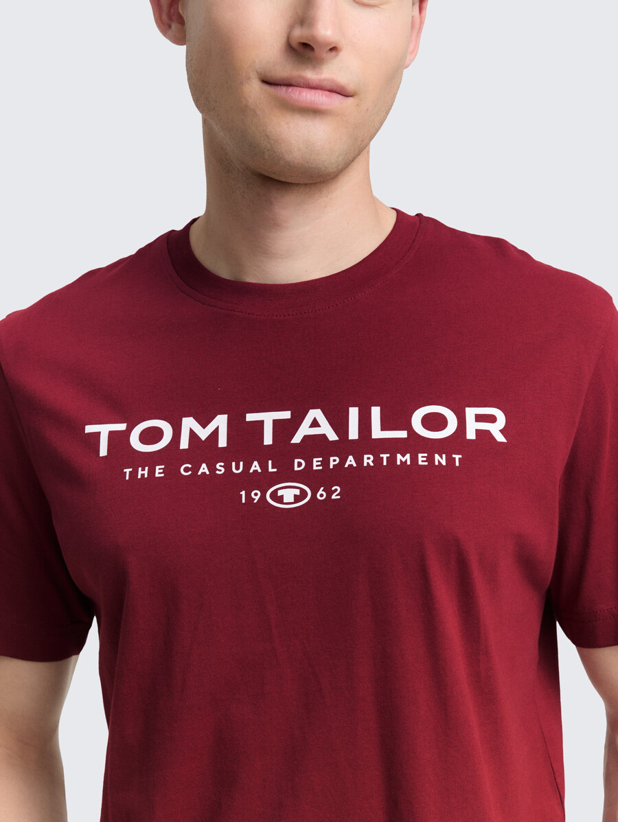 baumwoll-t-shirt mit logodruck