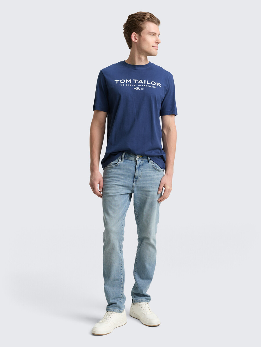 baumwoll-t-shirt mit logodruck