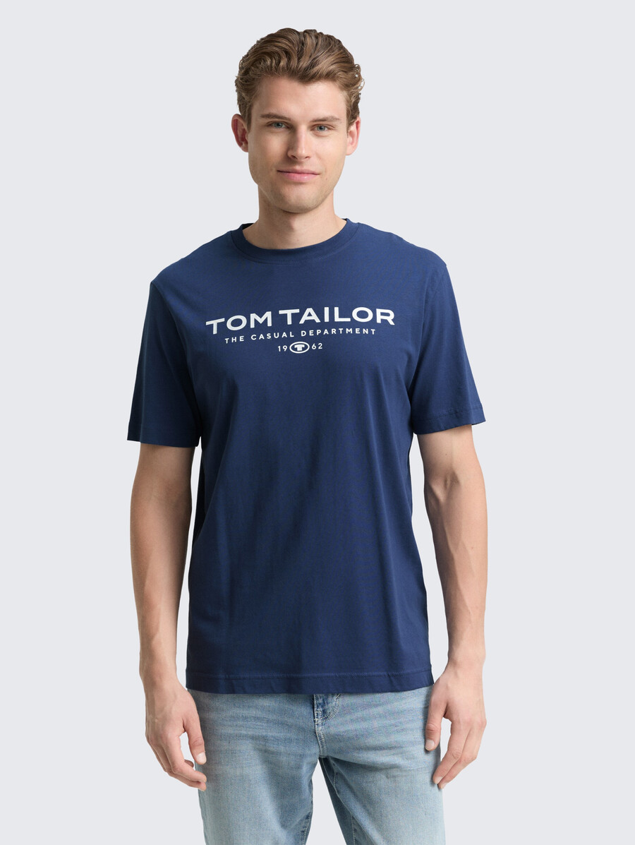 baumwoll-t-shirt mit logodruck