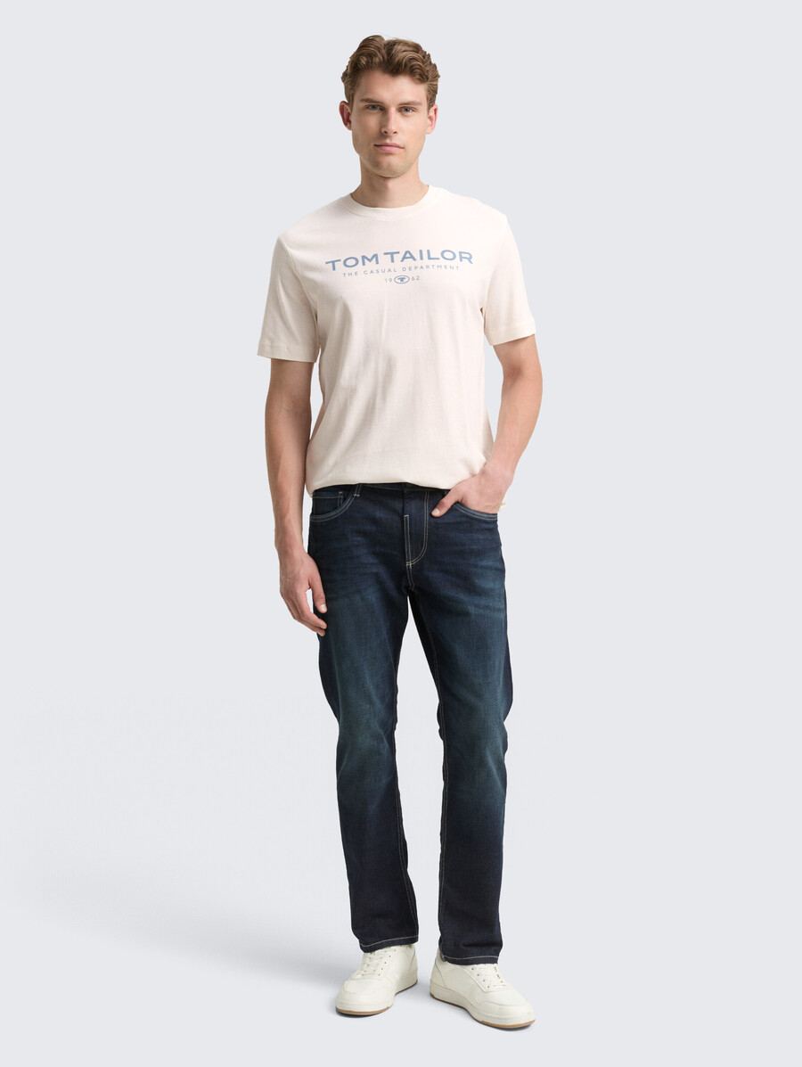 baumwoll-t-shirt mit logodruck