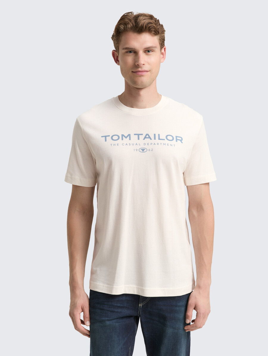 baumwoll-t-shirt mit logodruck