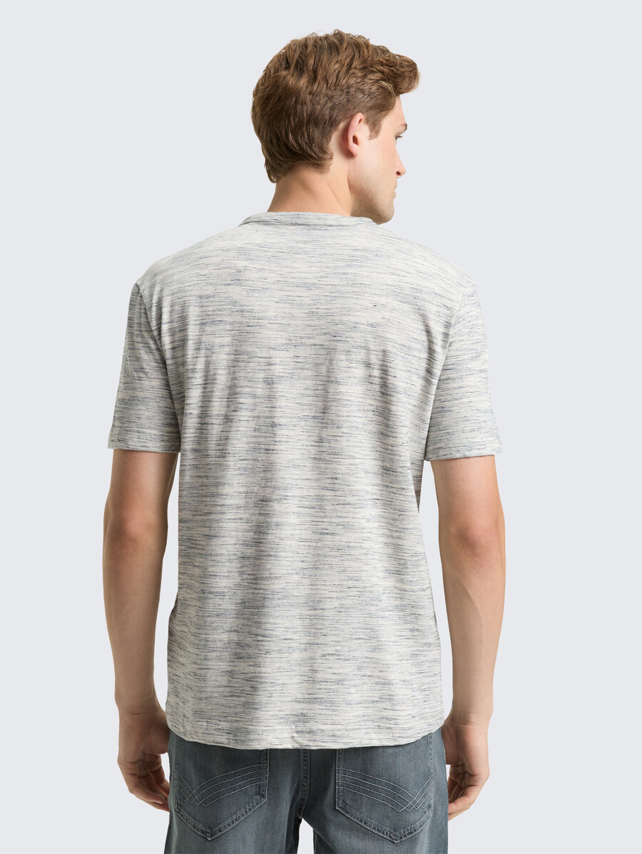 t-shirt in melange-optik mit brusttasche