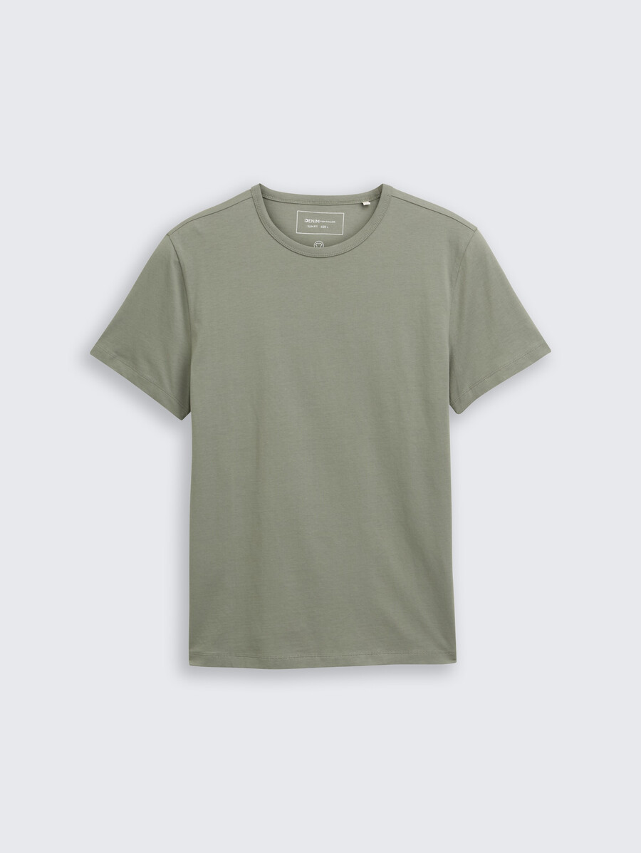 schmal geschnittenes baumwoll-t-shirt