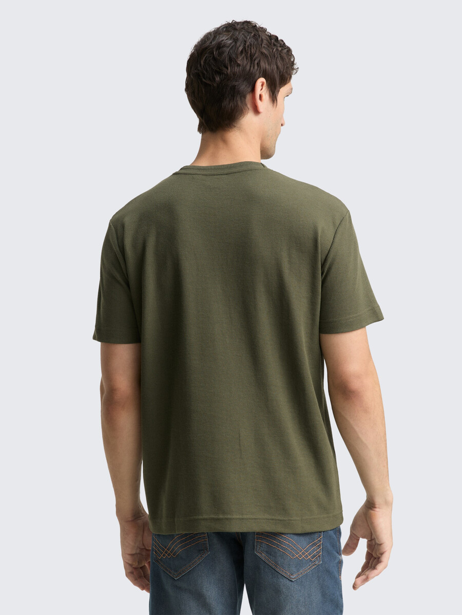 t-shirt mit waffelstruktur