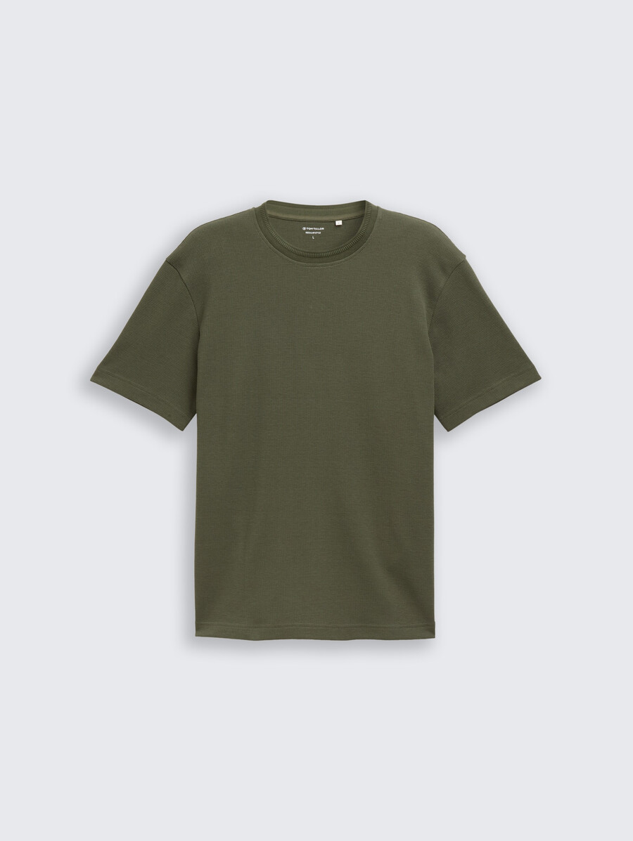 t-shirt mit waffelstruktur
