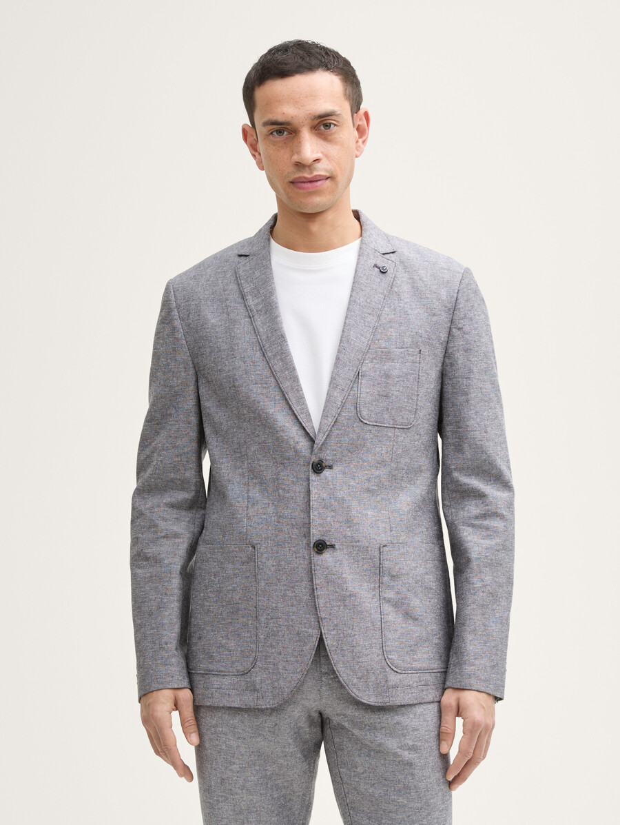 jacke mit leinenanteil