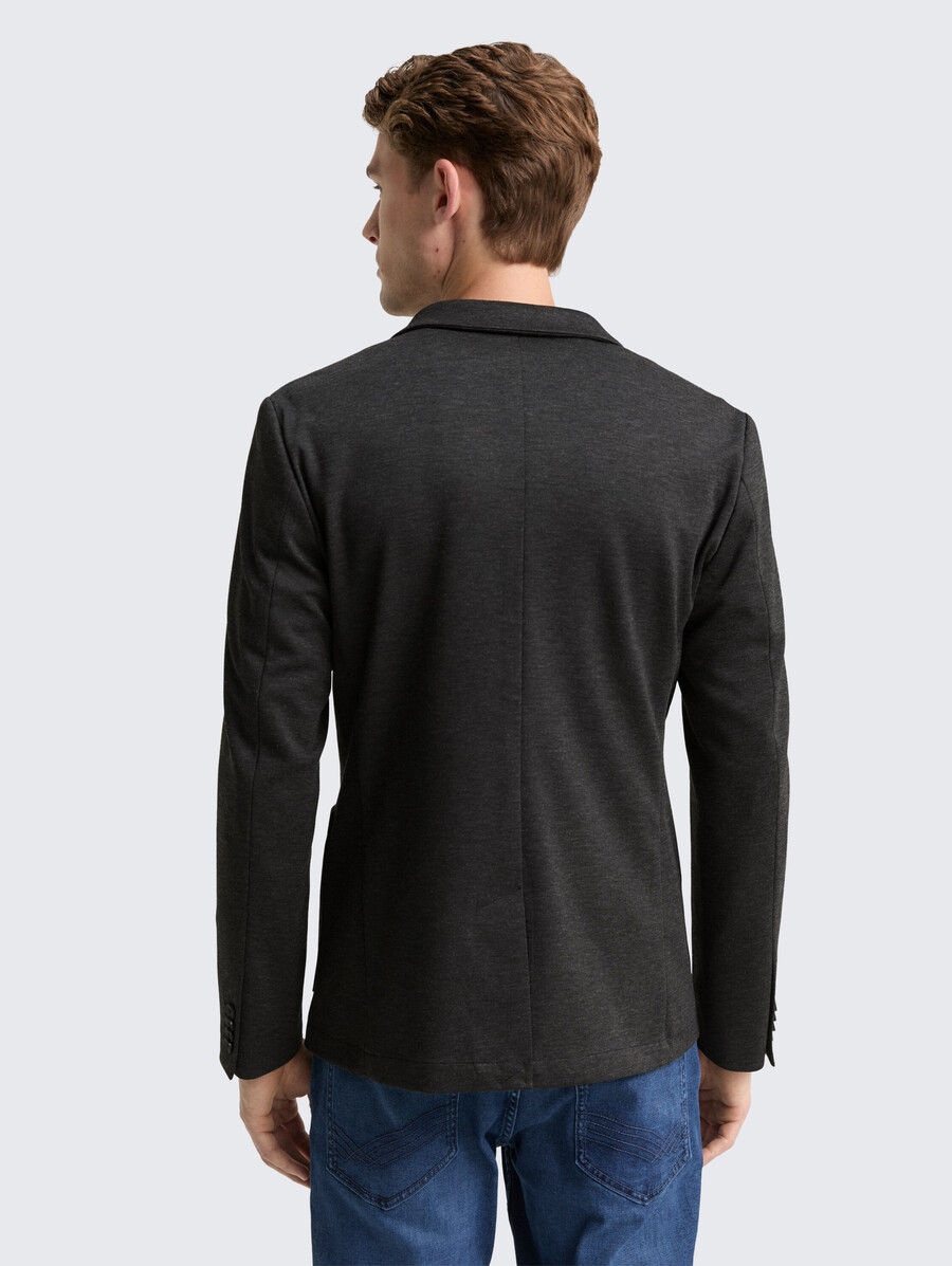 piqué-jacke in regulärer passform