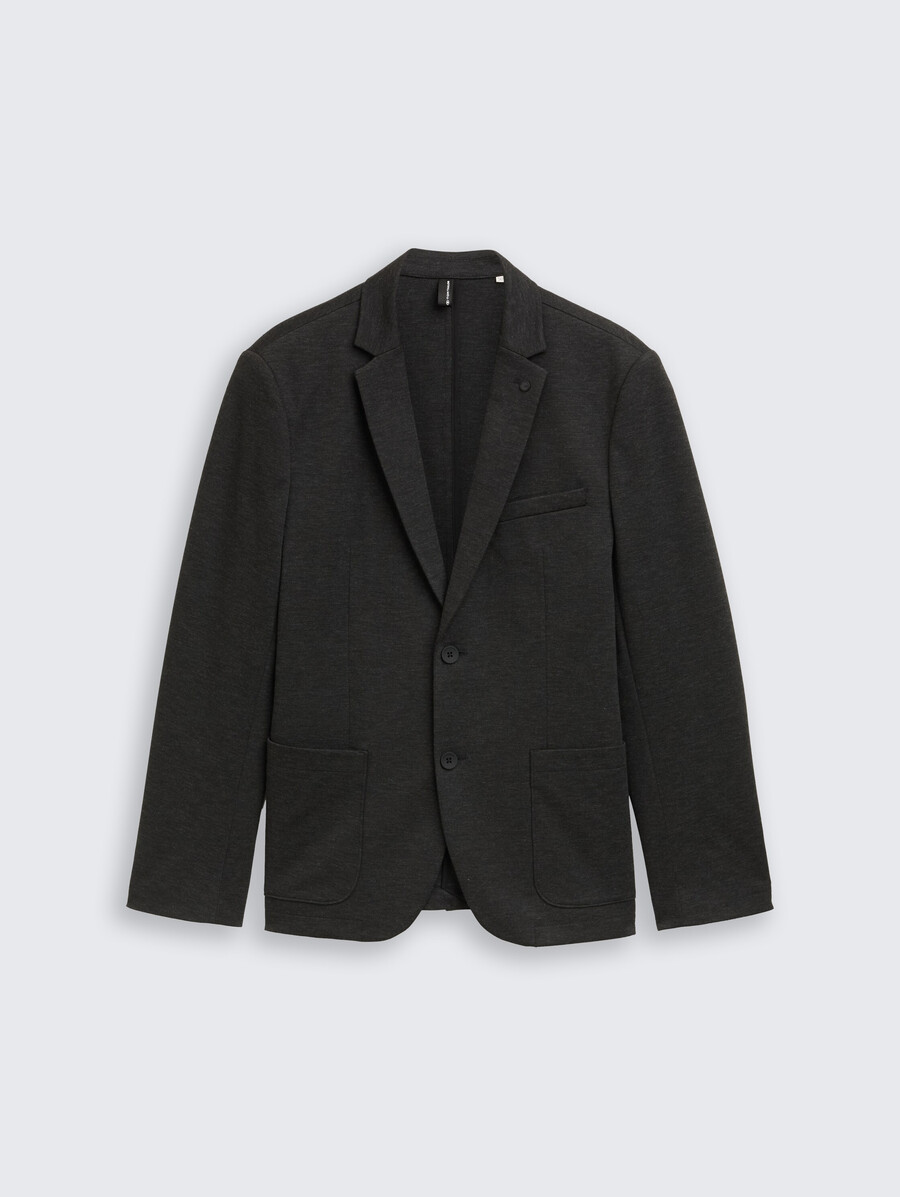 piqué-jacke in regulärer passform
